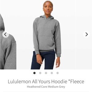 Lululemon All Yours Hoodie Size 12 ** SEE DESCRIPTION